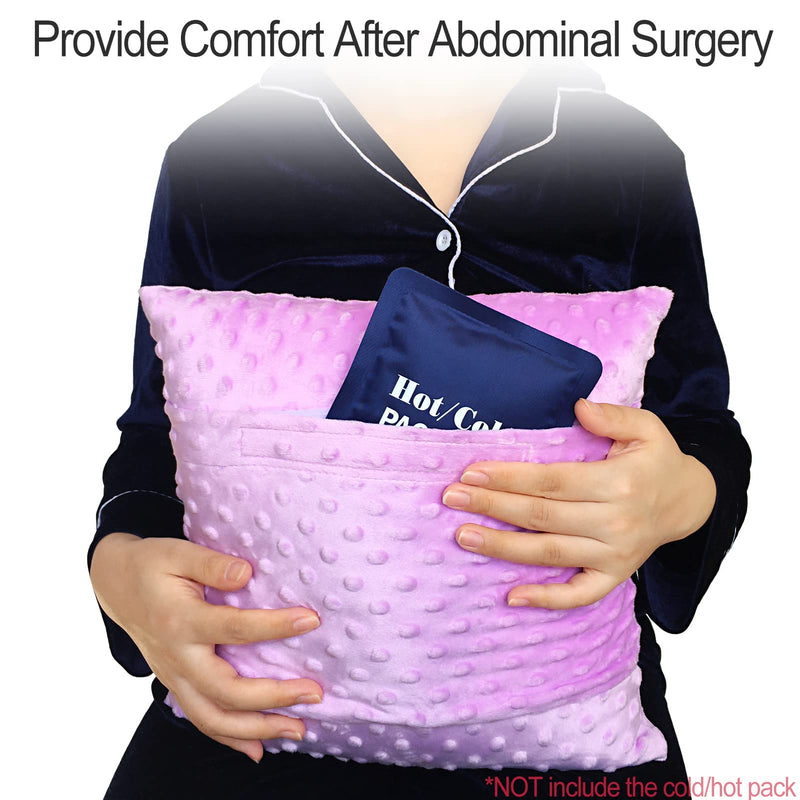 [Australia] - Heart Surgery Pillow with Pocket for After Open Heart Surgery Recovery Pillows Bypass Cardiac Coughing Comfort Patients Gifts, Minky Dot Lavender Clearance-throw Pillow Lavender 