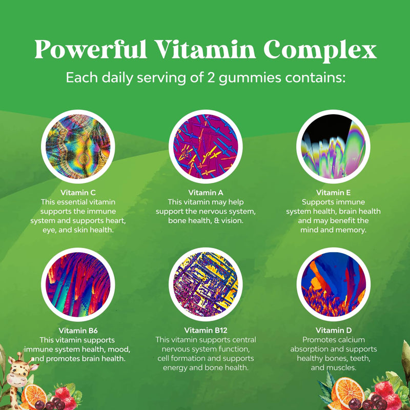 Bundle of Kids Gummies - DHA Fatty Acids Omega 3 6 9 for Brain, Immune Strength & Vision and Multivitamin for Immune Support with Vitamins A, C, D3, E, B6 & B12, Zinc & Iodine