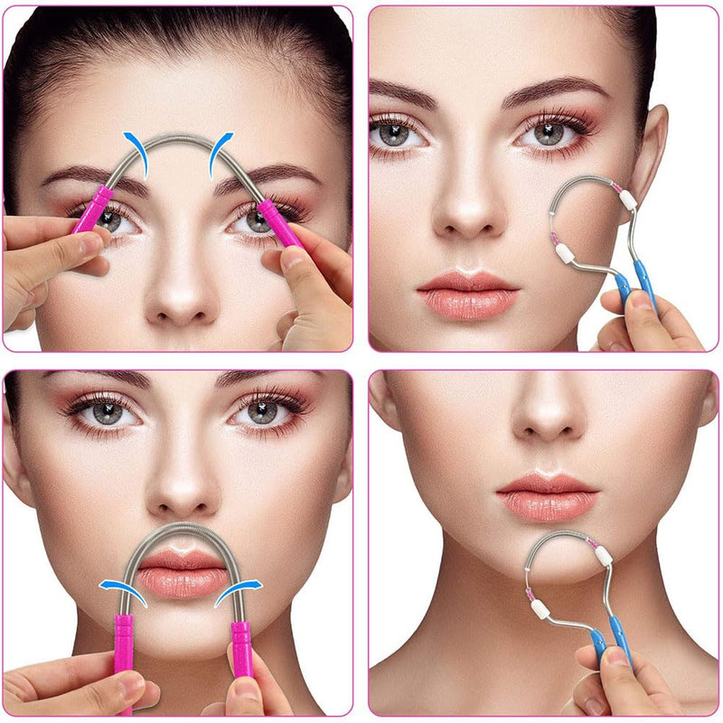 [Australia] - 2 pieces facial epilator, facial epilator manual, feather facial epilator, feather eyebrow, facial epilator, feather hair blow face, feather facial epilator 