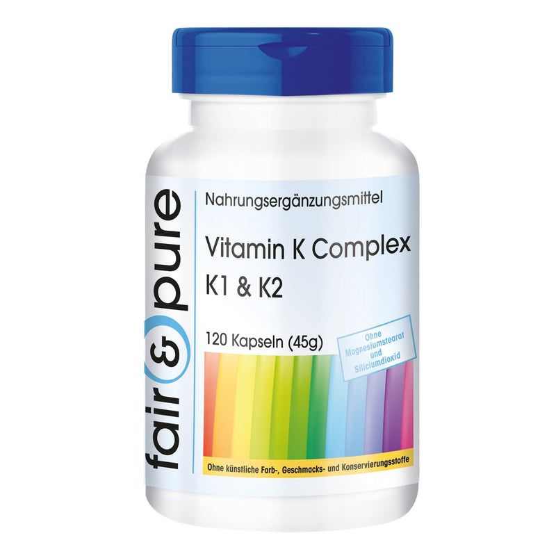 [Australia] - Fair & Pure® - Vitamin K Complex K1 & K2-120 vegan capsules - bulk pack for four months 