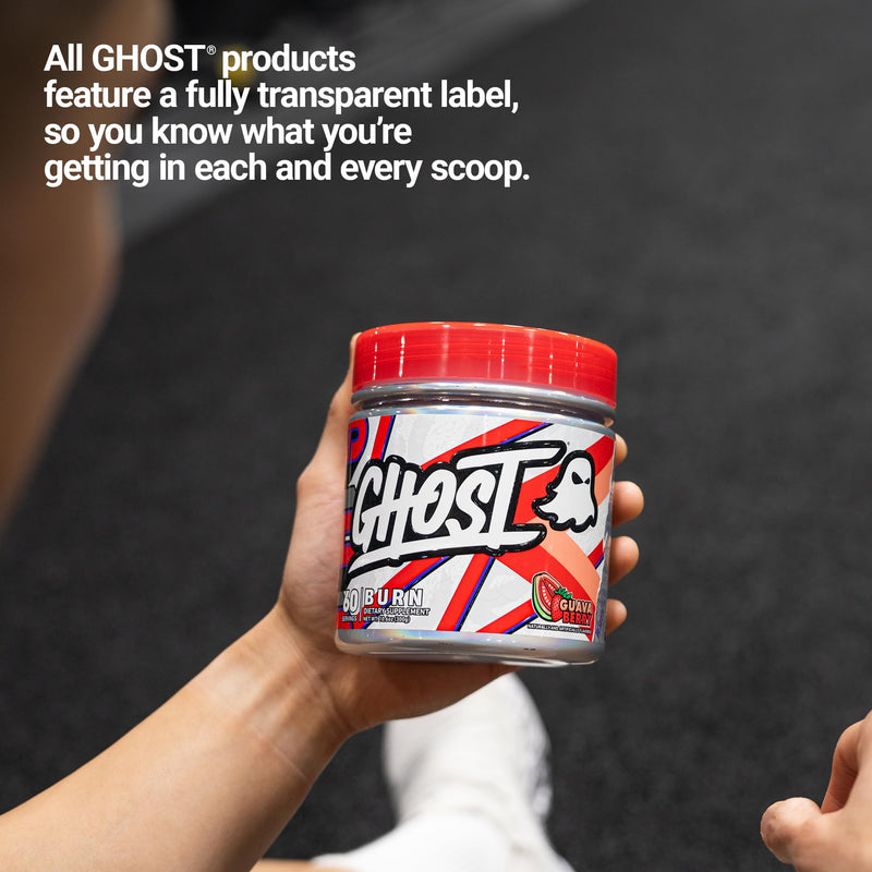 [Australia] - GHOST Burn Weight Management Powder, Guava Berry (60 Servings) - Metabolism & Energy Support Supplement for Men & Women - Natural Caffeine, L-Carnitine & L-Tyrosine - Gluten, Soy & Sugar-Free, Vegan 