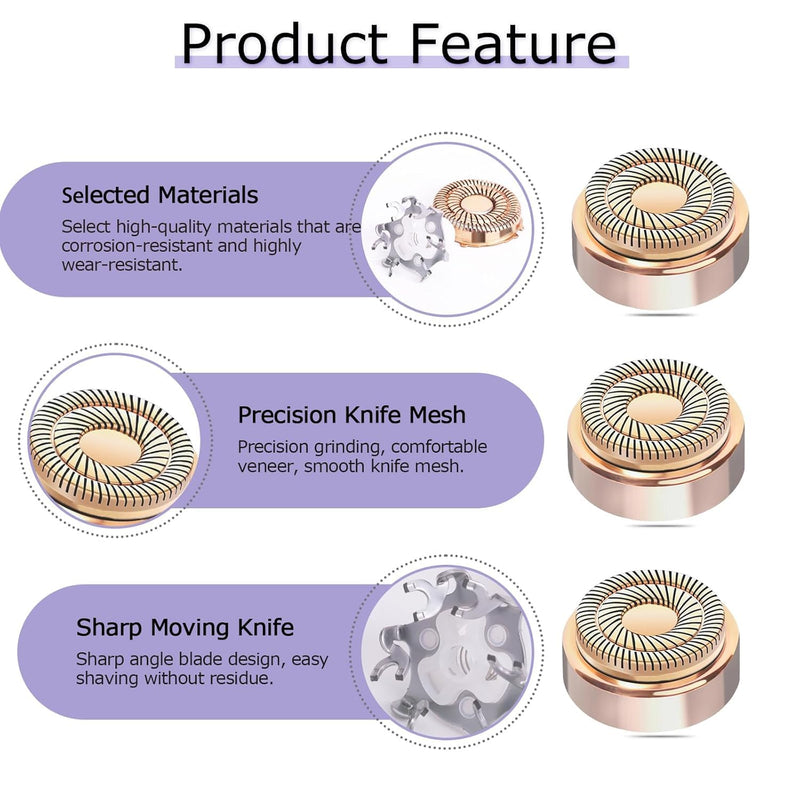 [Australia] - Gen 2 Replacement Heads for Flawless Facial Hair Remover, Shaver Pro Replacement Blades Heads Compatible with Finishing Touch Flawless Hair Removal for Woman Face,As Seen on TV.(6 Pack) 6Pack For New Flawless Gen2 