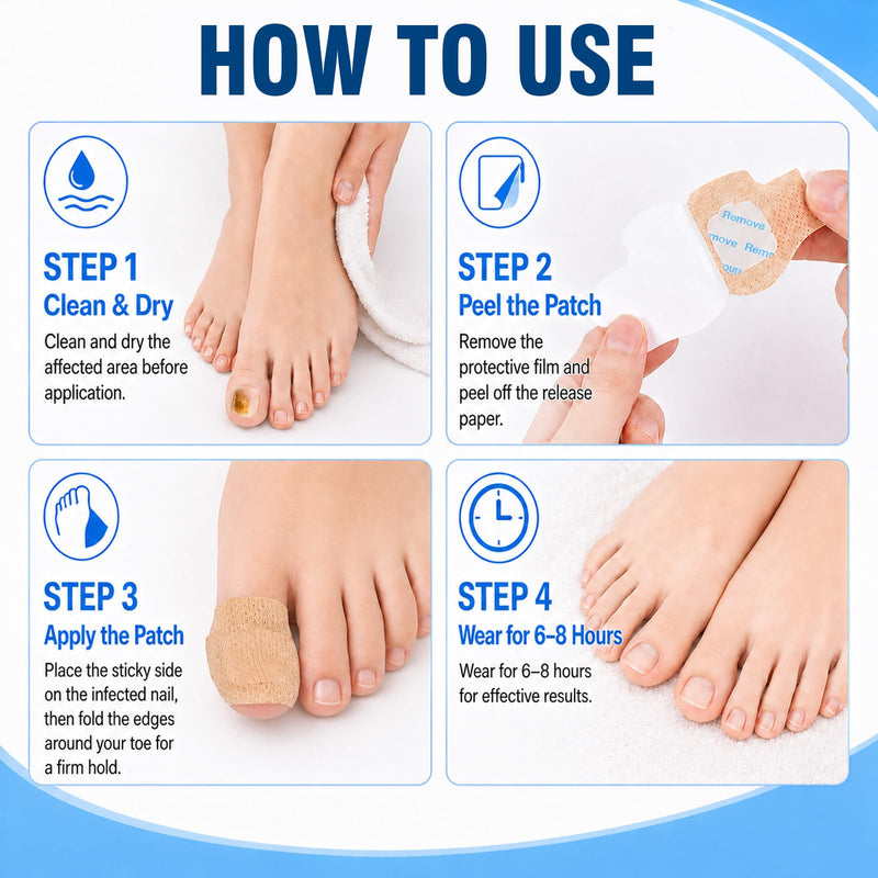Nail Care Patches,21 Count Toenail Treatment Extra Strength Patches, Overnight Nail Appearance Care for Discolored, Thick-Looking and Rough Nails, Easy At-Home Toenail & Cuticle Routine