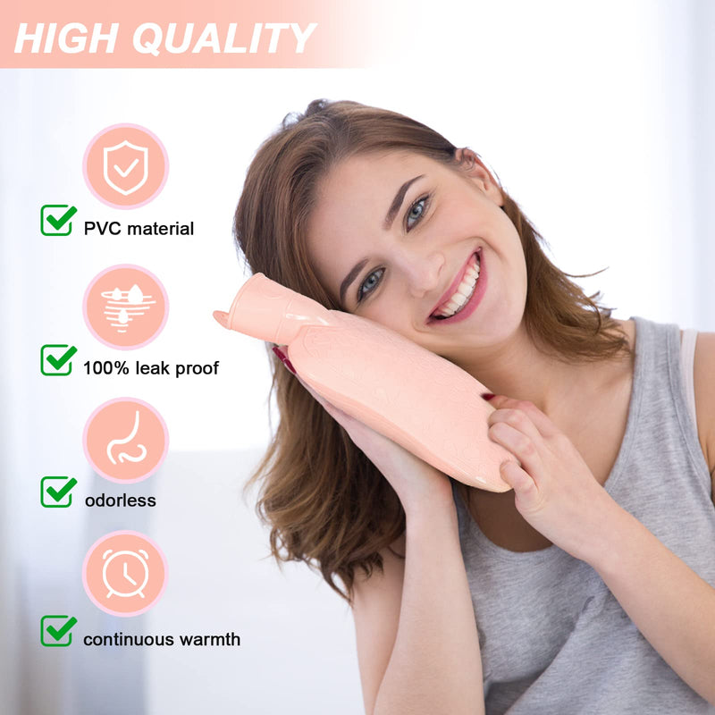 [Australia] - VOTUKU Fluffy hot water bottle with cover and belt, hot water bag with soft plush, warm hot water bottle for hands, feet, shoulders, neck, stomach area, knees, waist, back, warm palace belt (unicorn). 
