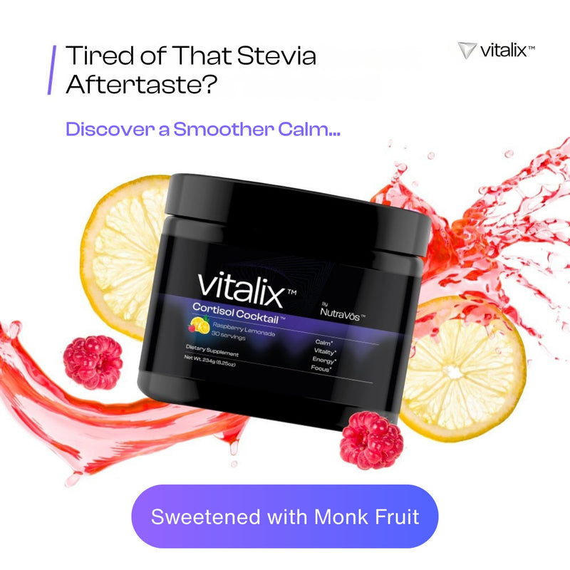 [Australia] - Vitalix Cortisol Cocktail‚ÄìPremium Calm Drink Mix | Cortisol Supplements for Women & Men + Cortisol Detox | Ashwagandha KSM 66, Magnesium Glycinate, L Theanine | Raspberry Lemonade ‚Äì 30 Servings 