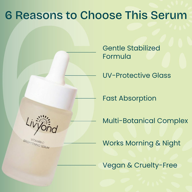 Vitamin C Serum for Face - Brightening & Anti-Aging Facial Serum for Dark Spots, Uneven Tone & Radiance Boost with Soursop, Orange & Apple Stem Cells - Hydrating, Paraben-Free, 1 Fl Oz
