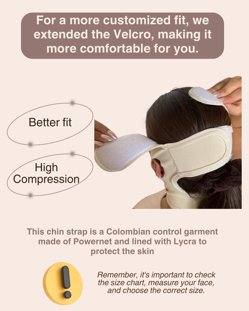 Shape Concept 301 Chin Strap Support Band Neck Bandage Face Chin High Compression XX-Large Black