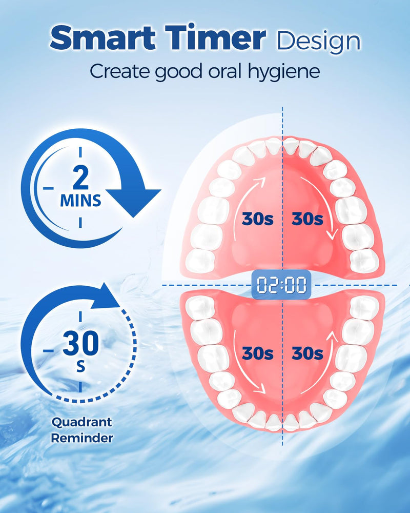 TEETHEORY Rotating Electric Toothbrush for Adults with 8 Brush Heads, Sensitive Gum Care Electric Toothbrush with 3 Modes and 2 Min Smart Timer, Rechargeable Last 60 Days Black 1 Count (Pack of 1)
