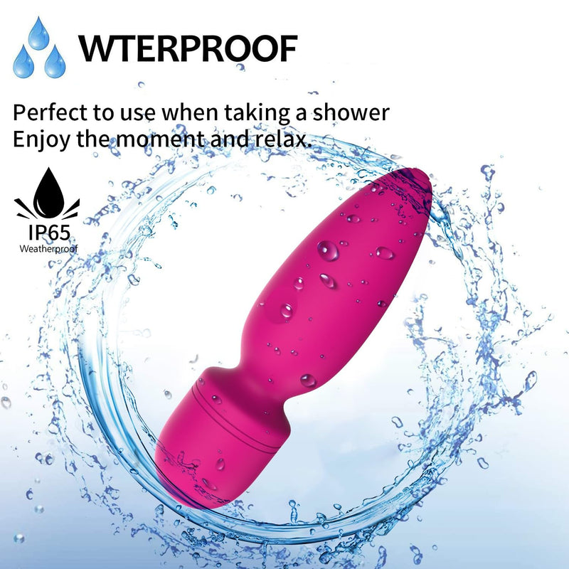 [Australia] - Mini Massager Tools,Gifts for Women Small Cordless Handheld Massager with 10 Vibration Modes, Personal Handheld Massager for Neck Shoulder Back BodyÔºàRose RedÔºâ 