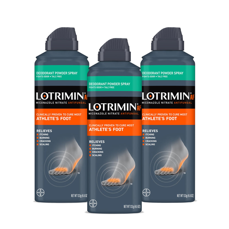 [Australia] - Lotrimin Medicated Deodorant Powder Spray with Miconazole Nitrate 2%, 4.6 oz (Pack of 3) Fresh 4.6 Ounce (Pack of 3) 
