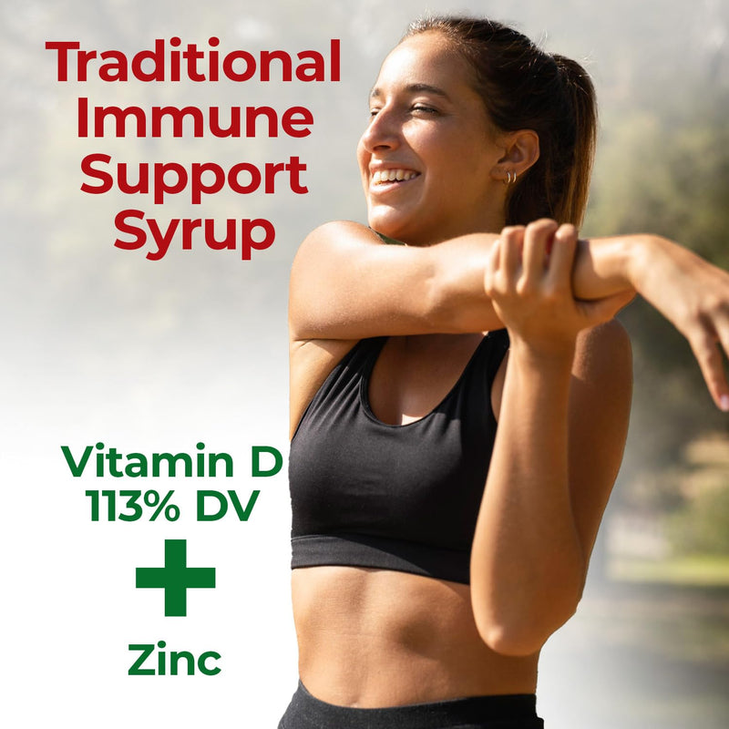 Jarabe Berro y Cebolla Immune Syrup | Vitamin D & Zinc | 8 fl oz | 2-Pack | Herbal immune support with eucalyptus, honey, onion & garlic, wellness formula for teens & adults