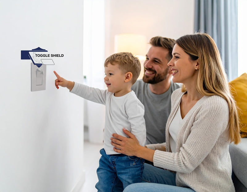 [Australia] - Rocker ‚Äì Snap-On Light Switch Guard for Rocker Switches | Tool-Free Childproof Cover Protects Smart Home Devices, Security Cameras & Lights | Clear, Invisible Design (White, 10 Pack) White 