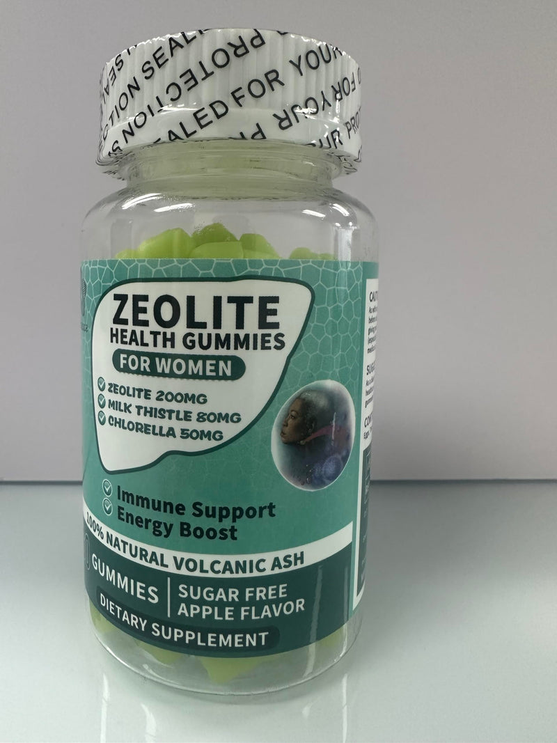 (2 Pack) Zeolite Gummies for Women - Zeolite Supplement with Milk Thistle, Chlorella, Vitamin B12 & D3 - Supports Heavy Metal, Immune Health, Natural Metabolism, Energy & Clear Skin 60 Count (Pack of 2)