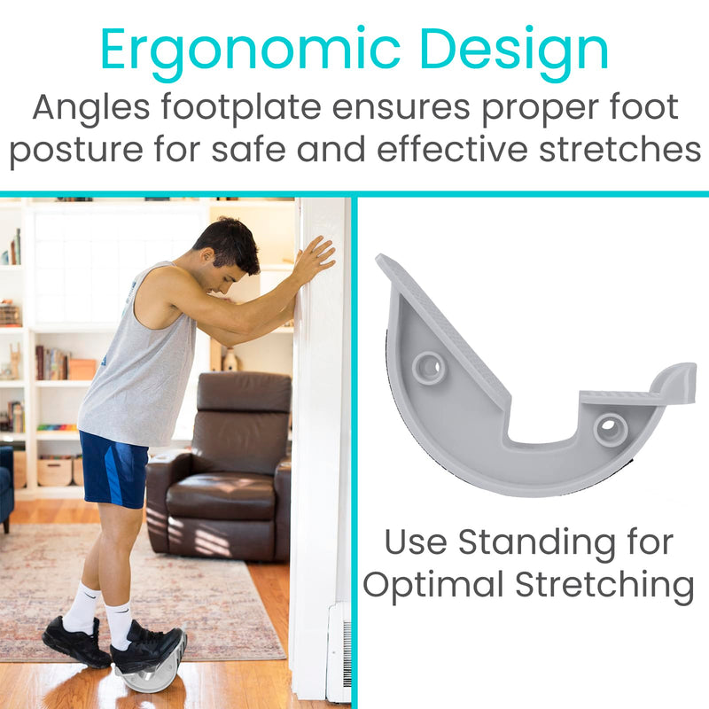 [Australia] - Vive Foot Rocker - Calf Stretcher for Achilles Tendinitis, Heel, Feet, Shin Splint, Plantar Fasciitis Pain Relief - Stretches Strained Leg Muscle - Ankle Wedge Stretch Improves Flexibility Small 