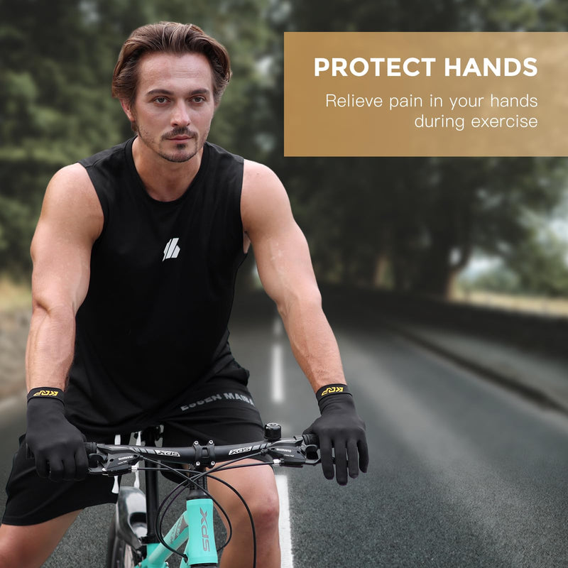 Compression Gloves For Pain Relief，1 Pair, Copper Infused Arthritis Glove, Whole-finger Medium 1pair-whole