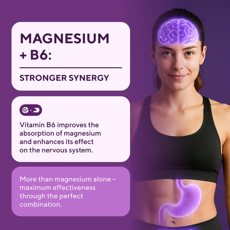 Magnesium Complex 400 mg – Bisglycinate + Citrate with Vitamin B6 – High Strength & Lab Tested – for Nerves, Muscles & Energy – Vegan, No Additives – 180 Capsules 180 count (Pack of 1)