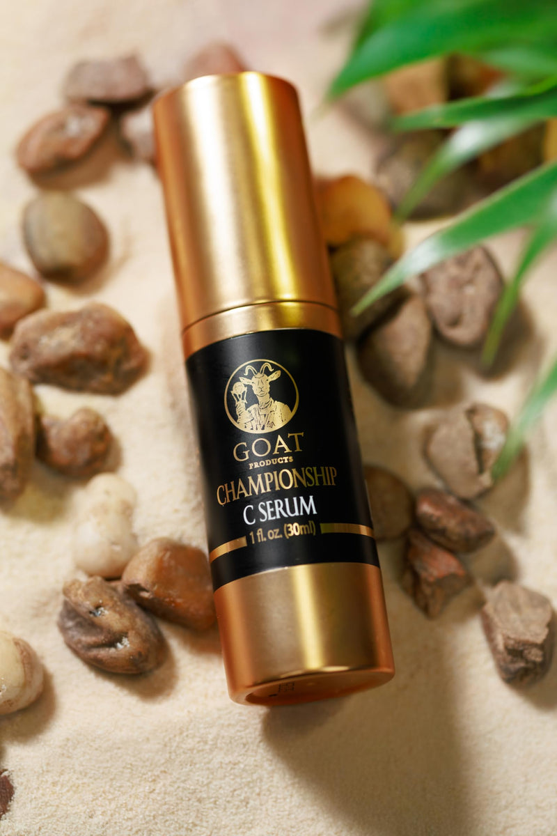 GOAT Products Championship C Serum – Vitamin C Brightening Face Serum with Hyaluronic Acid & Caffeine, Anti-Aging Formula for Fine Lines & Dullness, 1 fl oz (30ml)