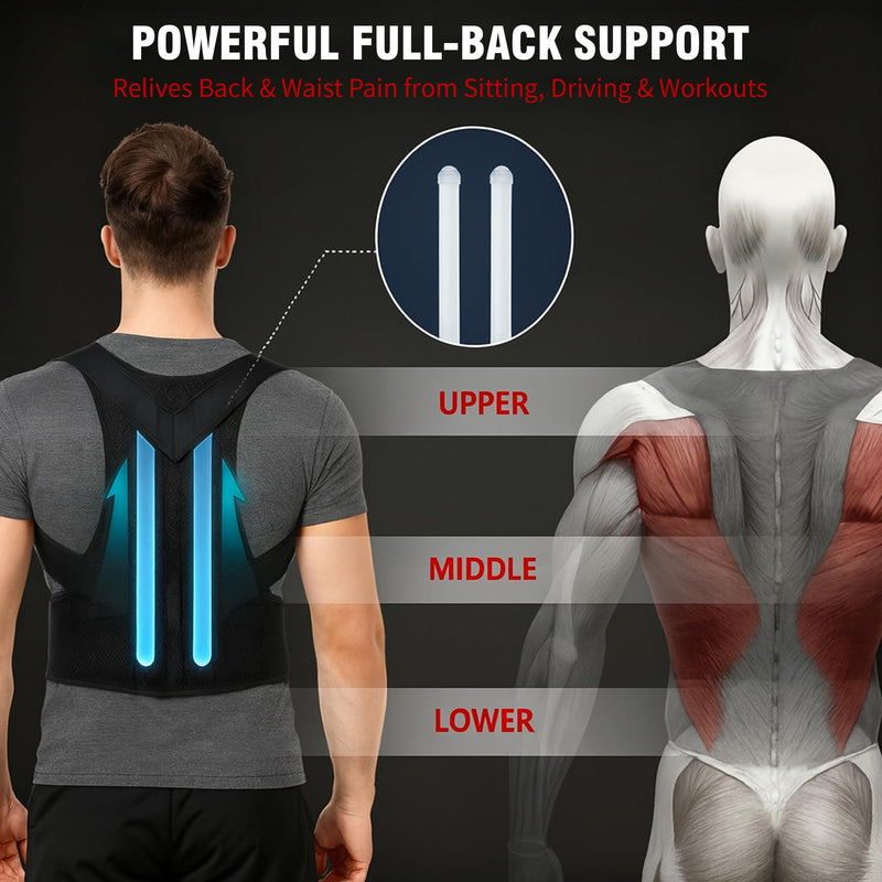 Back Brace Support Posture Corrector for Men (1, X-Large)
