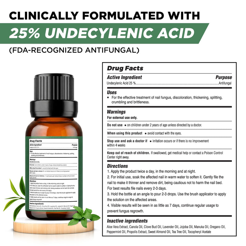 Foot Cure Toenail Fungus Treatment Extra Strength – Athletes Foot Treatment for Toenails, Restorative Nail Repair for Damaged Nails, Toenail Softener with Tea Tree Oil & Oregano Oil - Made in USA 0.5 Fl Oz (Pack of 1)