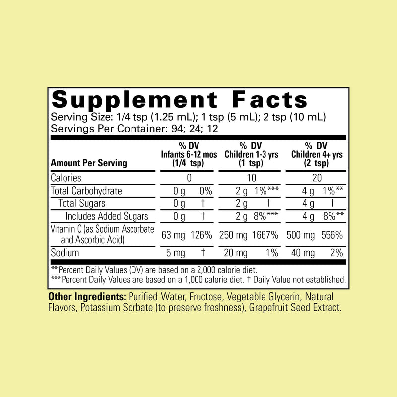 CHILDLIFE ESSENTIALS Liquid Vitamin C Low Sugar Kids, 4 Fl Oz (Pack of 3) | Pure Vitamin C Liquid Supplement, Toddlers, Babies, Immune System Support, Natural Orange Flavor, Kids, Low Sugar 4 Fl Oz (Pack of 3)