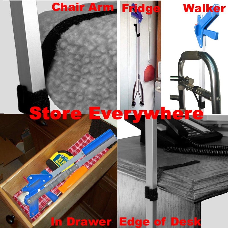[Australia] - ArcMate 32" EZ Reacher Deluxe - Grabber Reacher with 5 lb. Pickup Capacity, 4.5" Wide Fingers, Locking Handle, Heat Resistant Silicone Tips - Grabber Tool for Elderly, Post Op, Accessibility 32 Inch 