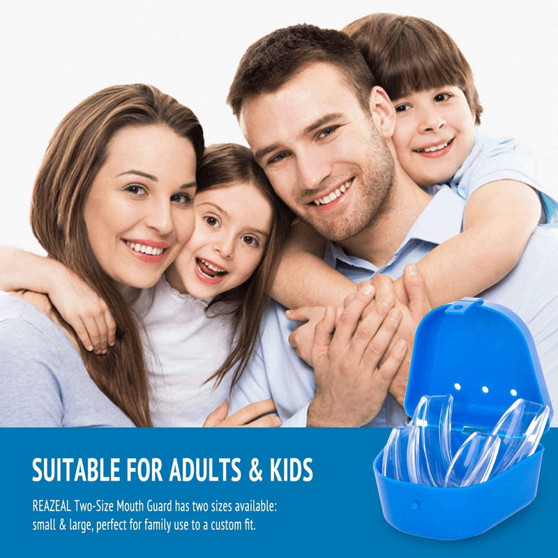 [Australia] - Mouth Guard for Clenching Teeth at Night, Sport Athletic, Whitening Tray, 2 Sizes, Pack of 8 with Travel Case 