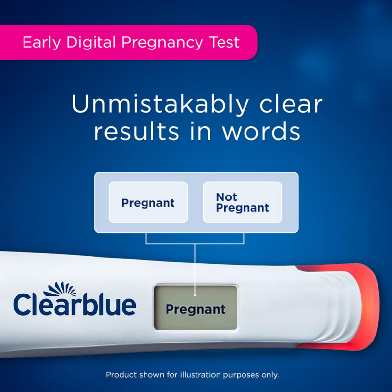 Clearblue Early Pregnancy Test Kit, At-Home Pregnancy Test Kit for Women, hCG Hormone Pregnancy Tests with Easy-to-Read Results, 7 Tests 7 Count