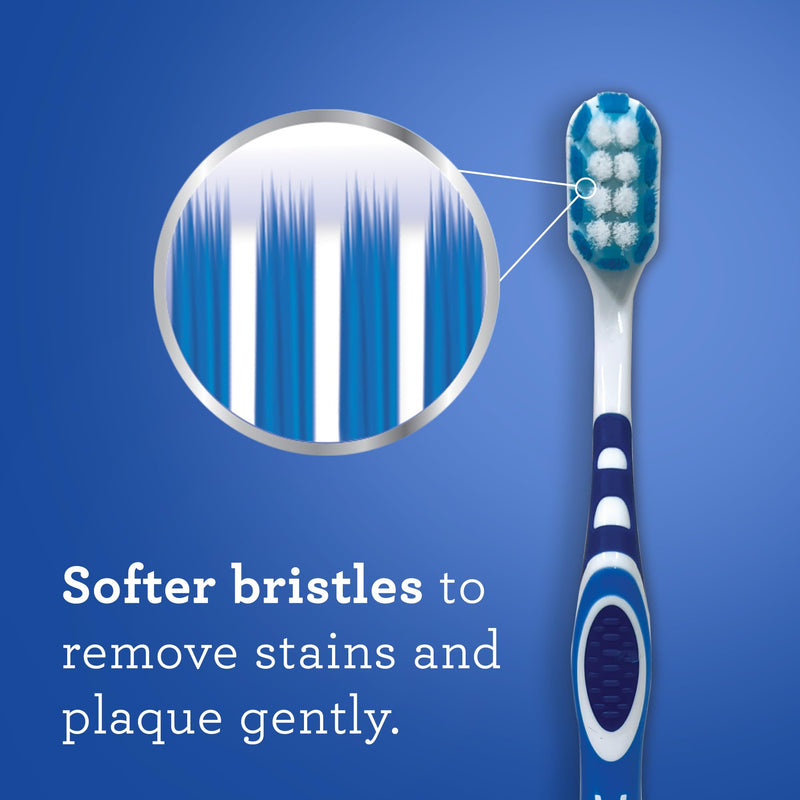 [Australia] - GuruNanda Whitening Toothbrush - with Softex Bristles & Non-Slip ErgoDexa Handle - Perfect for Sensitive Teeth & Gums & Complete Oral Care (Pack of 4) 4 Count (Pack of 1) 