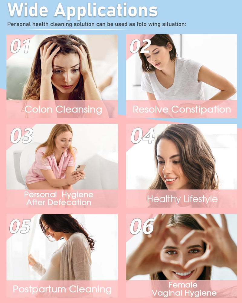 [Australia] - Enema Douche Anti Back-Flow, Amal Douche Bottle for Colon Cleansing Detox and Constipation, Anal Enema Bulb with 5 Spouts, Reusable Enima Vaginal Cleaner kit for Men Women (1Pink) 1Pink 