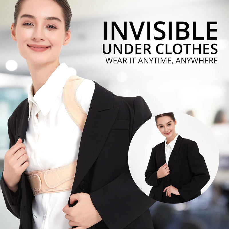 [Australia] - Posture Corrector for Women and Men, Breathable Back Brace, Adjustable Posture Corrector for Back, Shoulder and Spine Pain Relief (Small/Medium) Small/Medium 