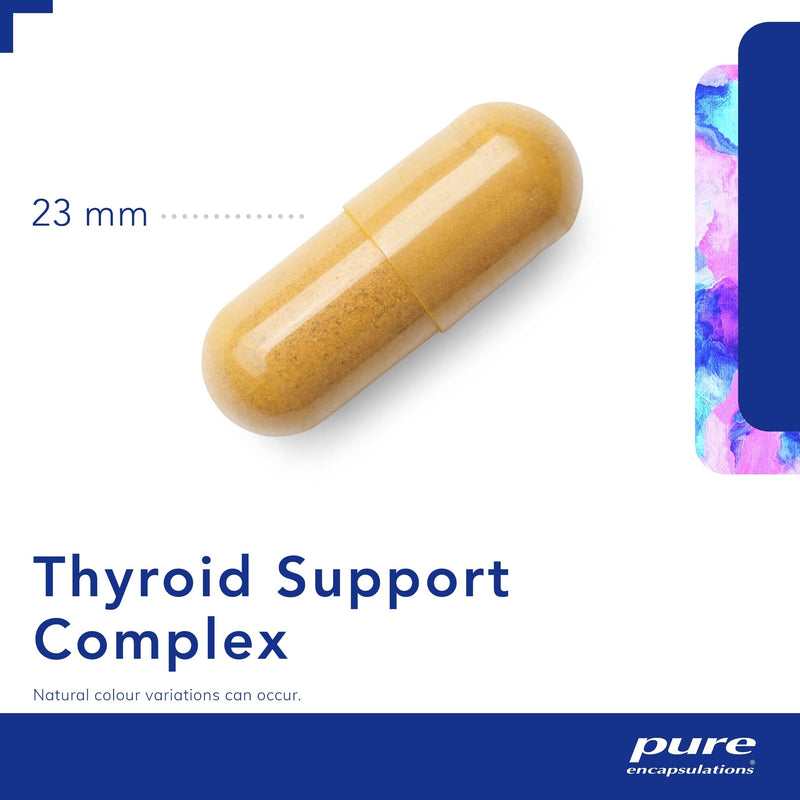 Pure Encapsulations Thyroid Support Complex - Blend of Vitamins and Minerals - Reduces Fatigue, Supports Energy and Thyroid Function - Includes Vitamin C, Iodine, Selenium, and Zinc - 60 Capsules 60 Count (Pack of 1)