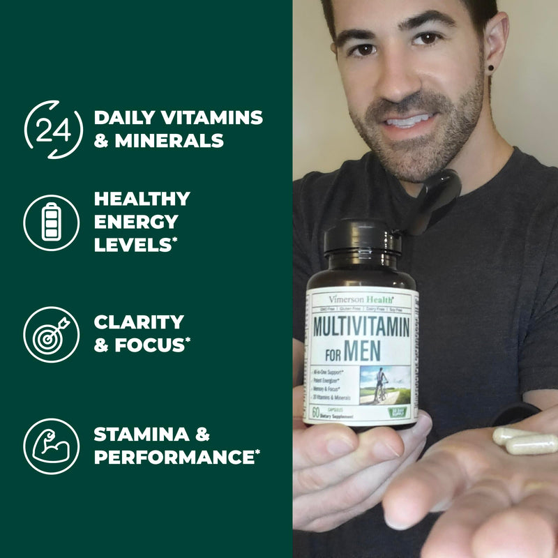 Liver Health + Men's Multivitamin Bundle. Liver Cleanse & Detox - Artichoke, Milk Thistle, Ginger, Celery. Vitamins for Men - Immune Support, Energy & Antioxidant Supplement