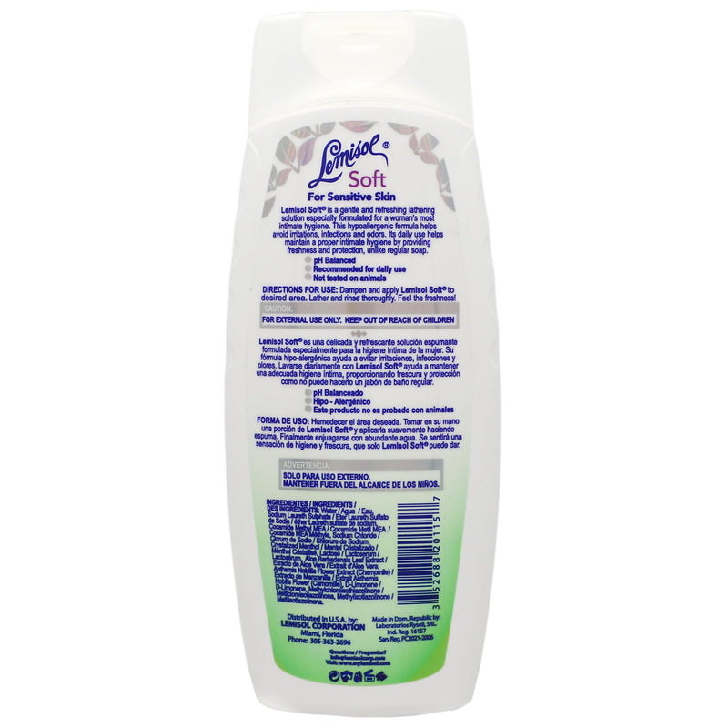 [Australia] - LEMISOL Soft Feminine Wash, Fragrance-Free for Sensitive Skin, 12.5 Fl Oz Bottle 