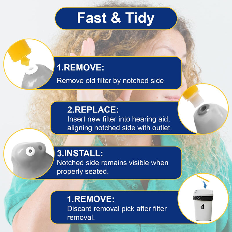 40pcs Hearing Aid Filters, Durable Oil-Resistant Hearing Aid Wax Guards Filters, Practical Hearing Aids Cleaning Accessories Kit Compatible with Starkey-Keep Hearing Aids Dirt and Wax Free, Resound Blue
