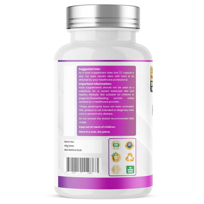 Humming Herbs Magnesium Bisglycinate & Magnesium Malate with Vitamin D3, K2 & Vitamin B6-300mg Elemental Magnesium -120 Capsules