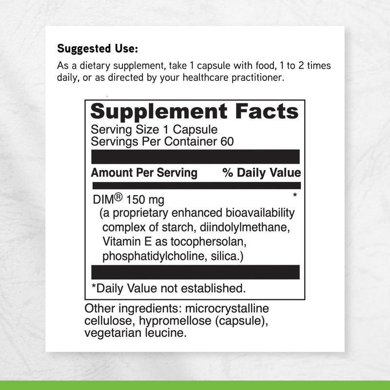 DAVINCI Labs DIMPro 150mg - Helps Support Hormonal Balance, Estrogen Metabolism & More with DIM* - Gluten-Free - 60 Capsules (60 Servings)