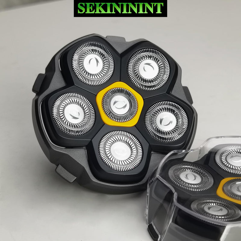 [Australia] - 6D Magnetic Replacement Shaving Heads 2PCS Washable for Bald Men's Electric Razors 