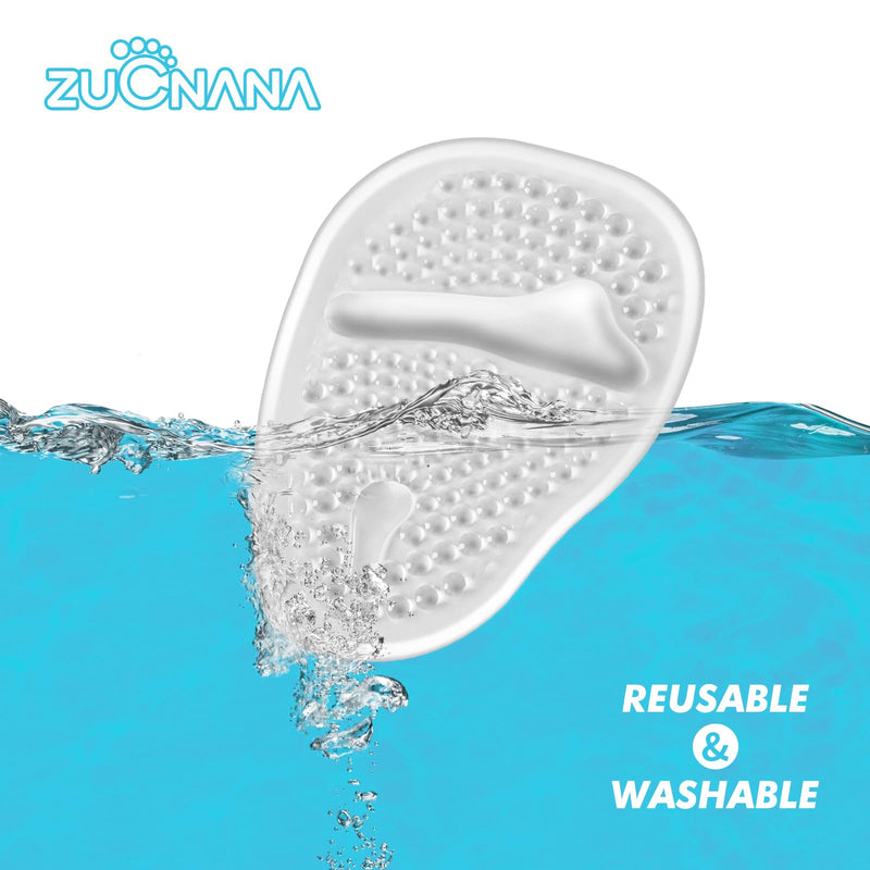 [Australia] - Ball of Foot Cushions (2 Pairs Gel Shoe Inserts), Heel Inserts for Women, Non Slip Heel Pads, Heel Cushions for Foot Pain Relief and Comfort | One Size Fits Any (Clear) Clear 