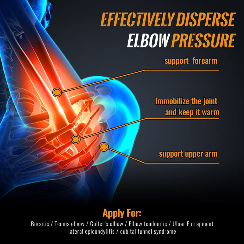 [Australia] - Copper Elbow Sleeve,Elbow Compression Sleeve, Elbow Brace For Tendonitis and Tennis Elbow,Golfers, Arthritis, Bursitis. Elbow Pain Relief,Weightlifting, Fit for Men & Women Medium Gold&Black 