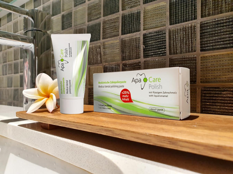 [Australia] - Apa Care Polish 3 tubes | For removing plaque from teeth through coffee, tea and red wine | With medical hydroxyapatite | liquid tooth enamel | For radiantly white teeth | 3 x 25ml 