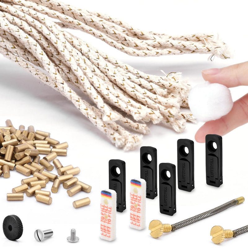 [Australia] - Ultimate Consumption Supplies Package for Petrol Fuel Lighter,Lighter Repair Kit for Flint Stones,Cotton Wick, Flint Spring Rubber Gaskets (A# Forzipo) A# Forzipo 