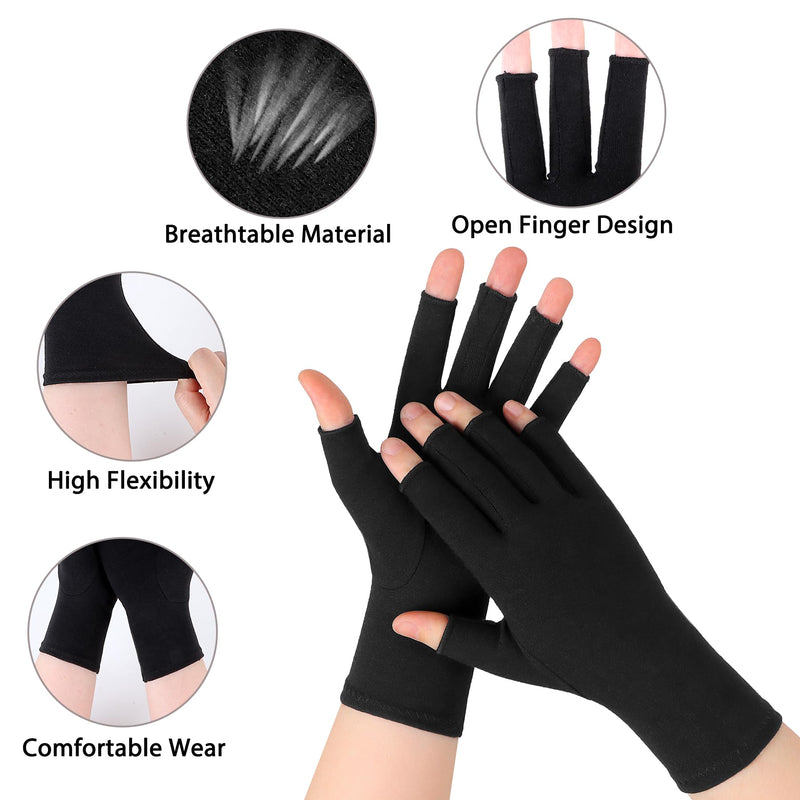 [Australia] - Compression Gloves - Arthritis Gloves Women Men Rheumatoid Gloves Carpal Tunnel Tendonitis for Daily Work Typing M Black 