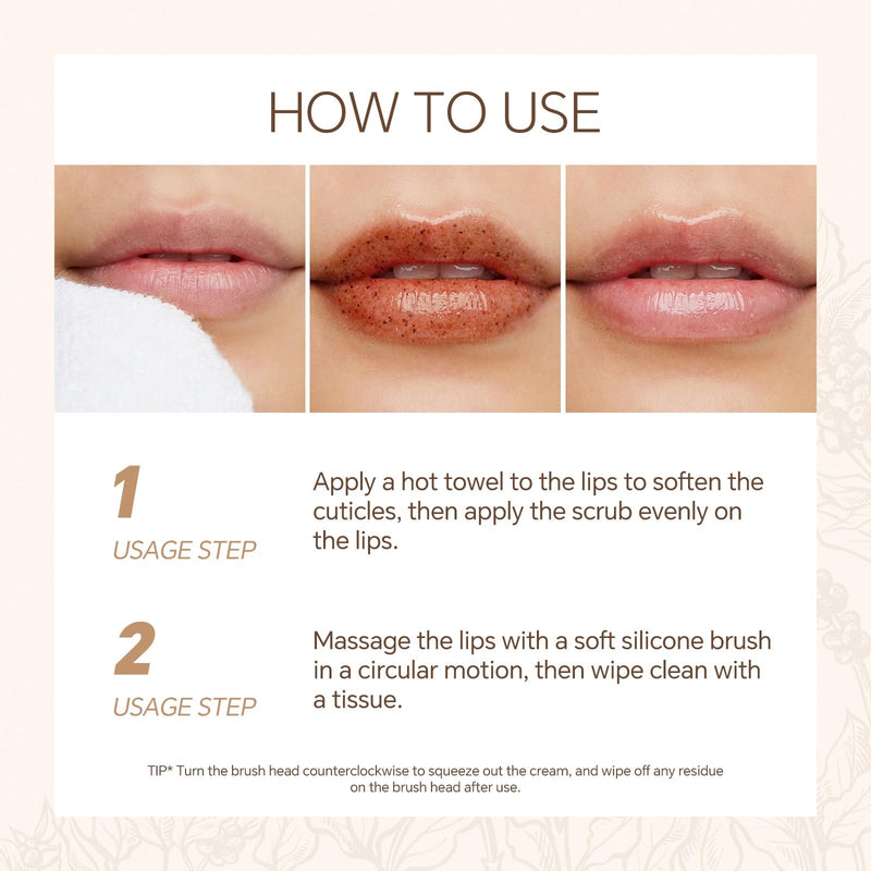 [Australia] - Nourishing Lip Scrub, Lip Scrub Exfoliator Gentle Exfoliation Lip Care Products for Chapped Dry and Flaky Lips Treatment 