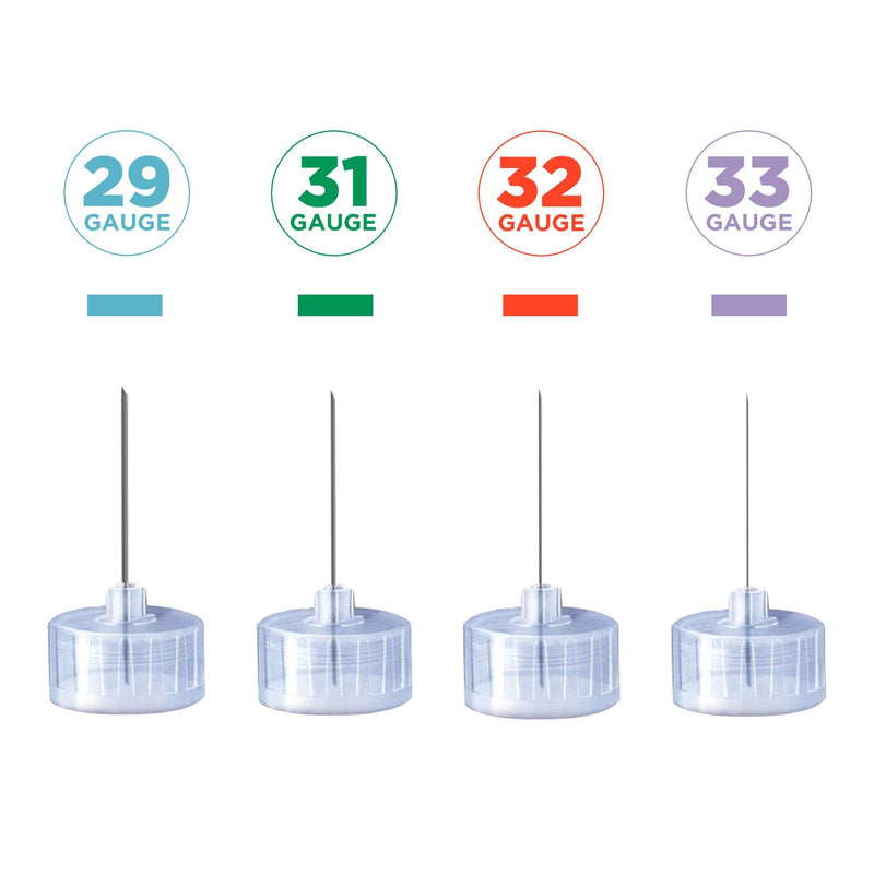 [Australia] - Care Touch Pen Needle 32 Gauge, 0.2"-5mm - Set of 100 Diabetic Fine Needles - Triple Sharpened, Silicone Coated Bevel, Thin Wall Technology, & Secure Attachment - Compatible with Most Insulin Pens 