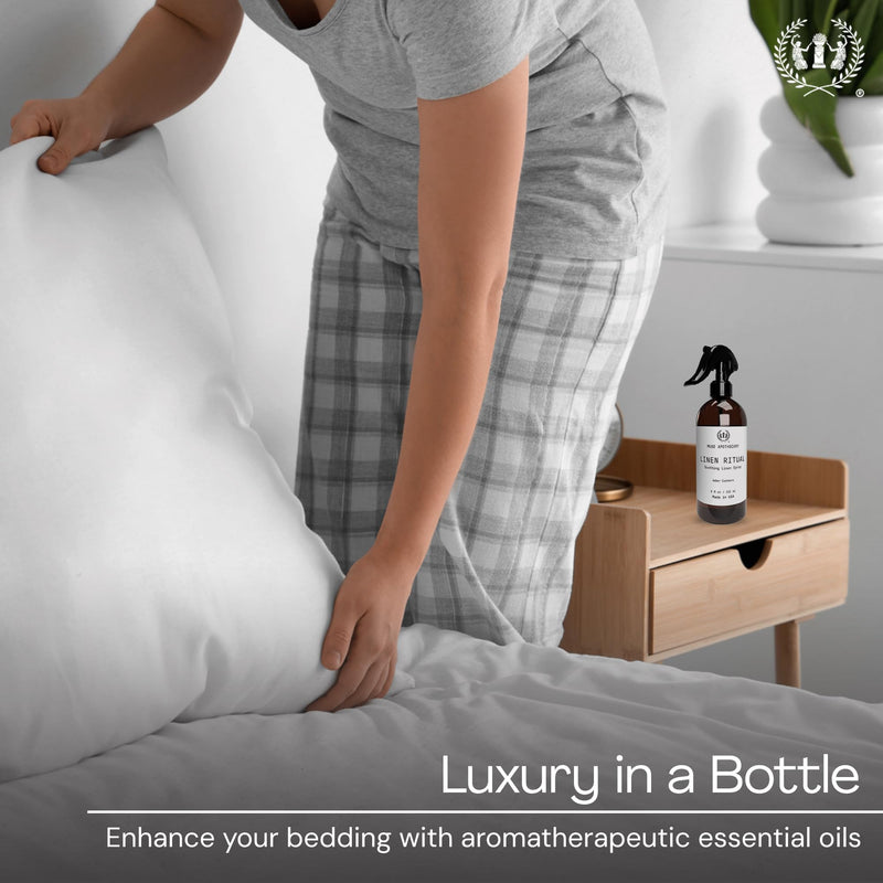 [Australia] - Muse Apothecary Linen Ritual - Aromatic, Soothing, and Relaxing Linen Spray for Bedding, Laundry and Fabric Spray Freshener - Infused with Aromatherapy Essential Oils - Lavender Serenity Linen Ritual - Lavender Serenity 8 Fl Oz (Pack of 1) 