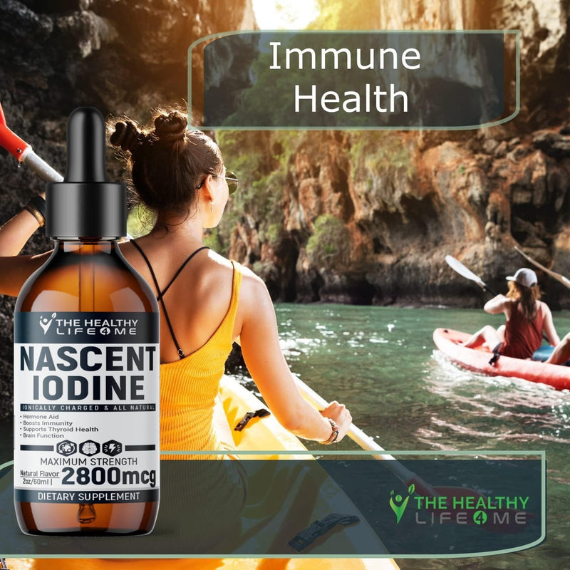 [Australia] - Nascent Iodine Organic | 2800mcg | Potassium Iodide | Iodine Supplement | Iodine Drops | Vegan | Clear Color | Large 2oz 
