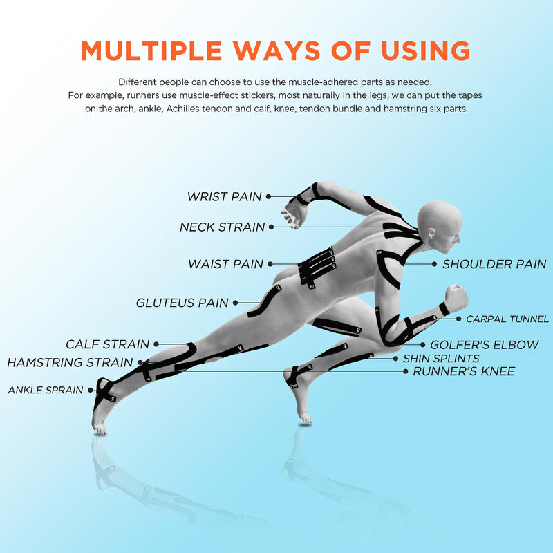 [Australia] - OK TAPE PRO Original Kinesiology Tape Pre-Cut Strips, Latex Free Elastic Athletic Tape Roll, 2in√ó16ft 2Rolls,Beige+Beige 2 Rolls Beige+beige 