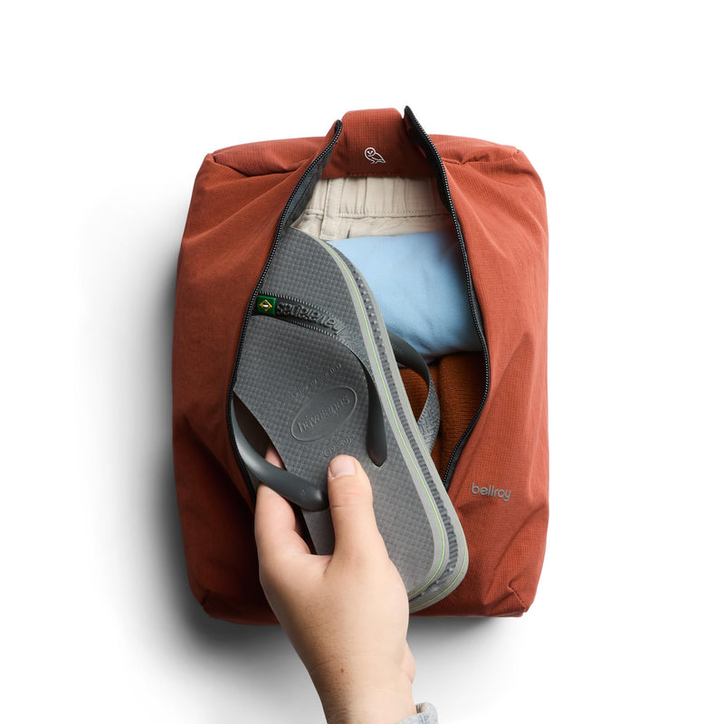 Bellroy Lite Packing Caddy 8L, Travel Packing Cube - Clay | 8L travel organizer packing cube and zip-up storage solution for travel near or far
