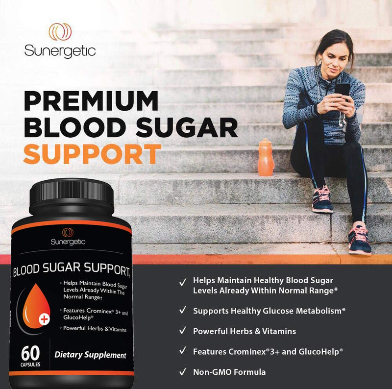 [Australia] - Premium Blood Sugar Support Supplement–Supports Healthy Blood Sugar Levels Already Within Normal Range – Includes Bitter Melon Extract, Vanadium, Chromium, Cinnamon, & Alpha Lipoic Acid-60 Capsules 