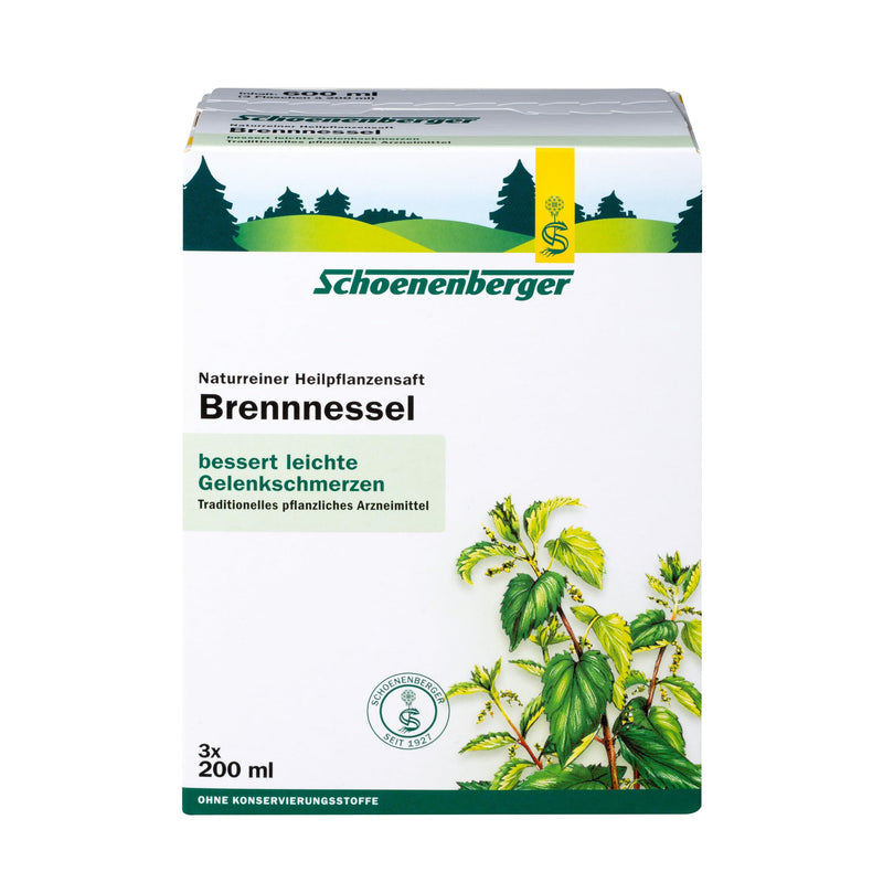[Australia] - Schoenenberger - Nettle natural medicinal plant juice - 3x 200 ml glass bottle - over-the-counter medicine - for improving mild joint pain - organic 600 ml (pack of 1) 